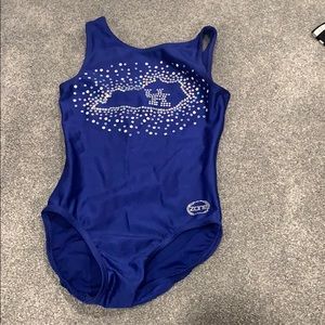 Navy blue Kentucky wildcats gymnastics leotard